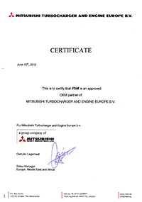 Сертификат OEM-партнер Mitsubishi