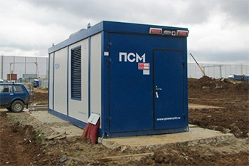 ДГУ 200 квт в контейнере на строительной площадке