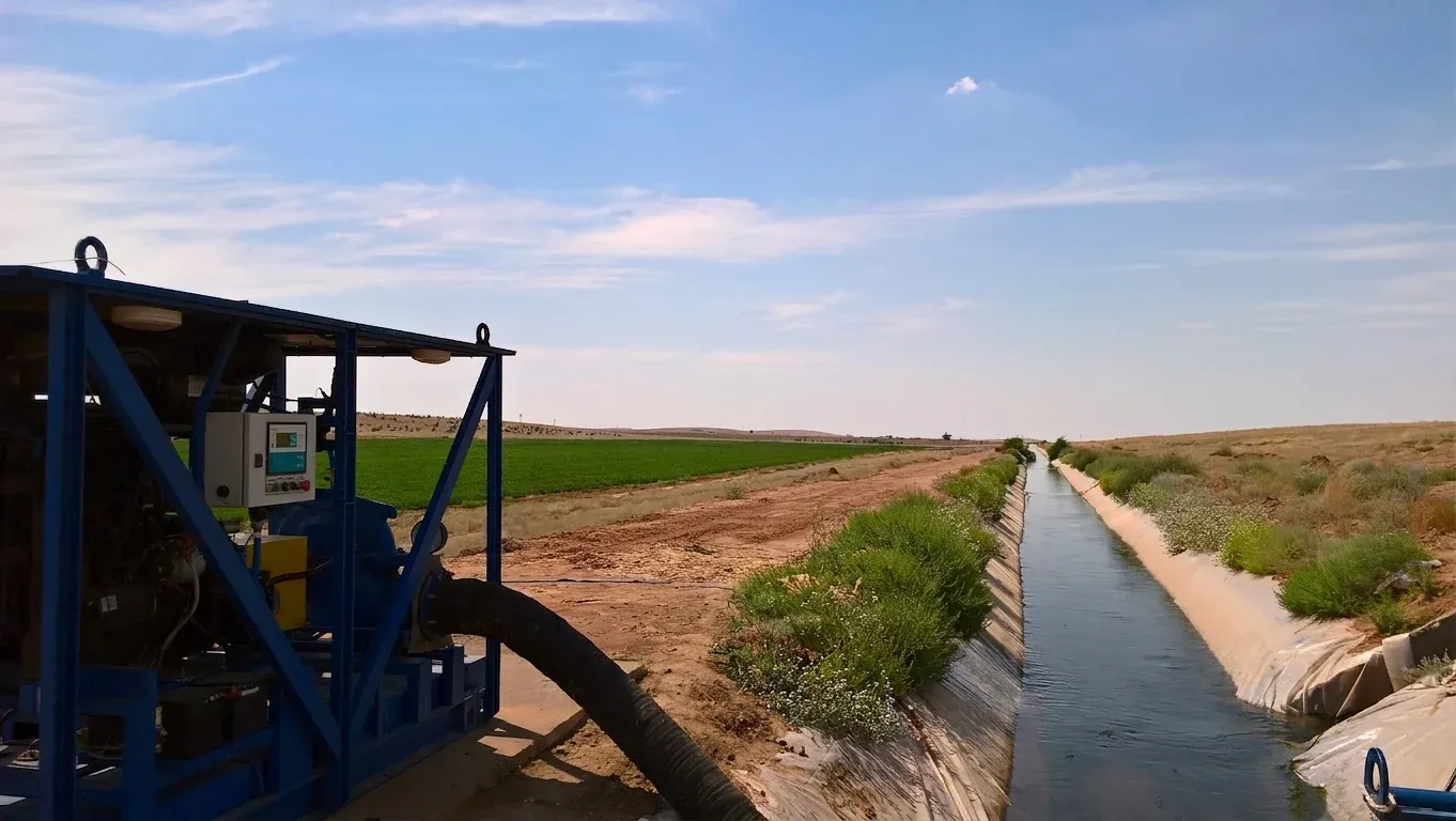 ДНУ ПСМ подает воду в оросительную систему