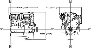 Габаритный чертеж Caterpillar C9 ACERT