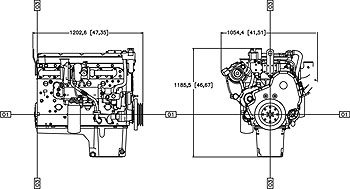 Габаритный чертеж Caterpillar C11 ACERT