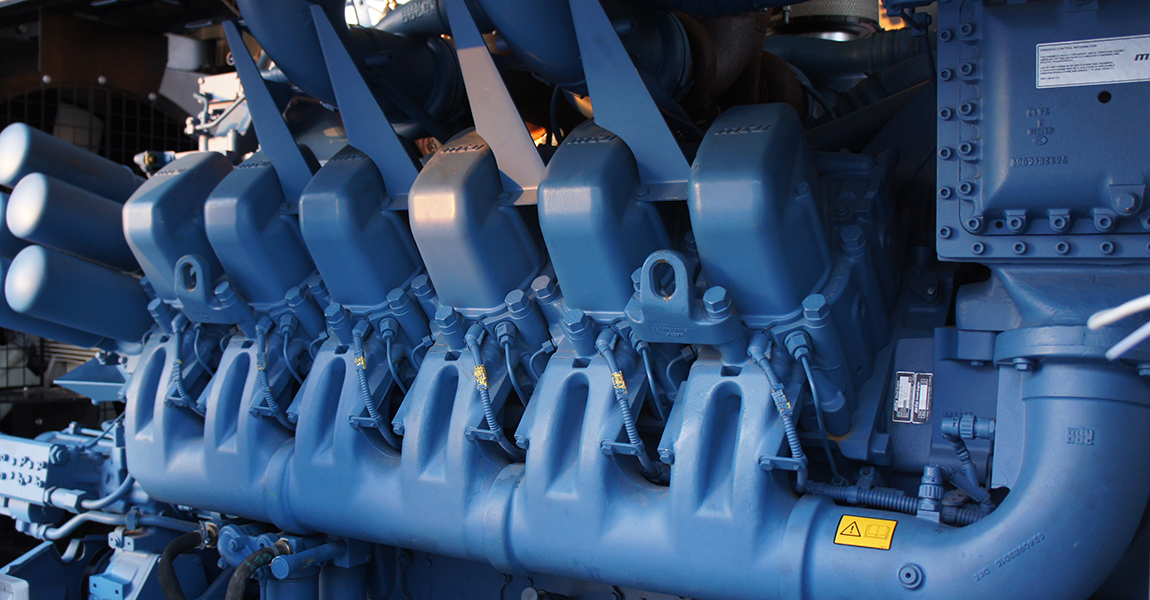 Двигатель MTU в составе станции мощностью 1 МВт