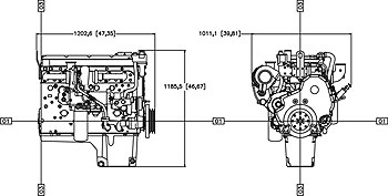 Габаритный чертеж Caterpillar C13 ACERT