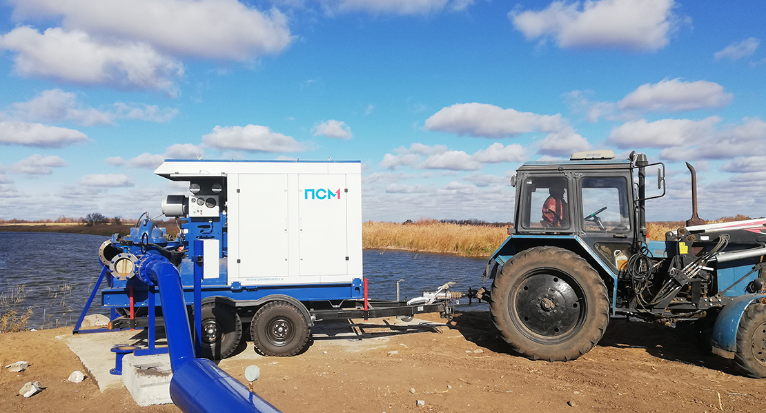 Насосная установка для перекачки воды на прицепе Насосная установка для перекачки воды на прицепе