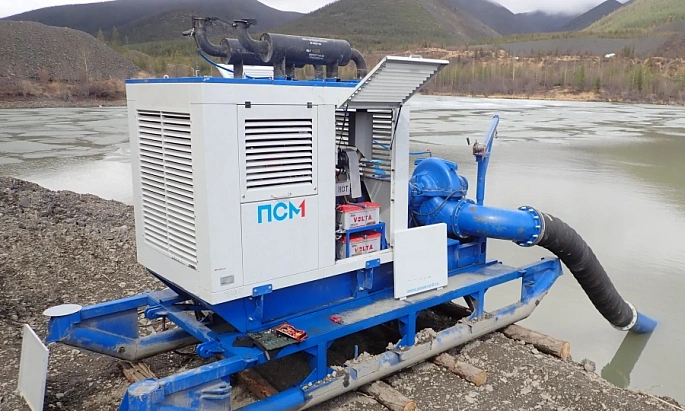 Две насосные станции для золотодобычи в Якутии