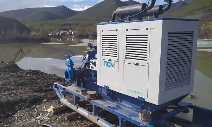 Две насосные станции для золотодобычи в Якутии