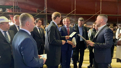 Встреча А. Е. Медведева и министра промышленности и торговли Д. В. Мантурова 